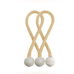 2 Pairs Decorative Drapes Magnetic Ball Curtain Tiebacks 19"